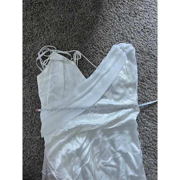 NWT For Love & Lemons James Asymmetrical White Gown Dress $468 MSRP - Picture 9 of 10